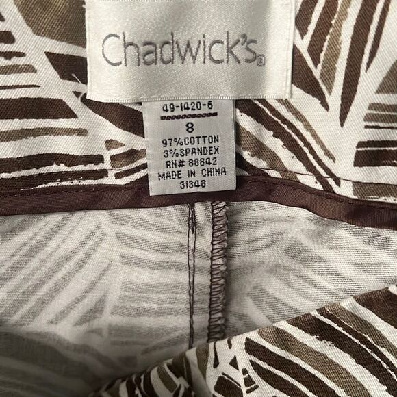 Chadwick's Women's Pattern Straight Leg Stretch Capri Pants - Picture 6 of 6